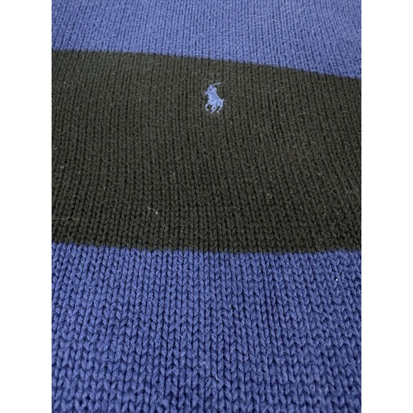 Vintage Polo Ralph Lauren Turtleneck Sweater Pullover Mens Large Blue/black - Picture 3 of 8
